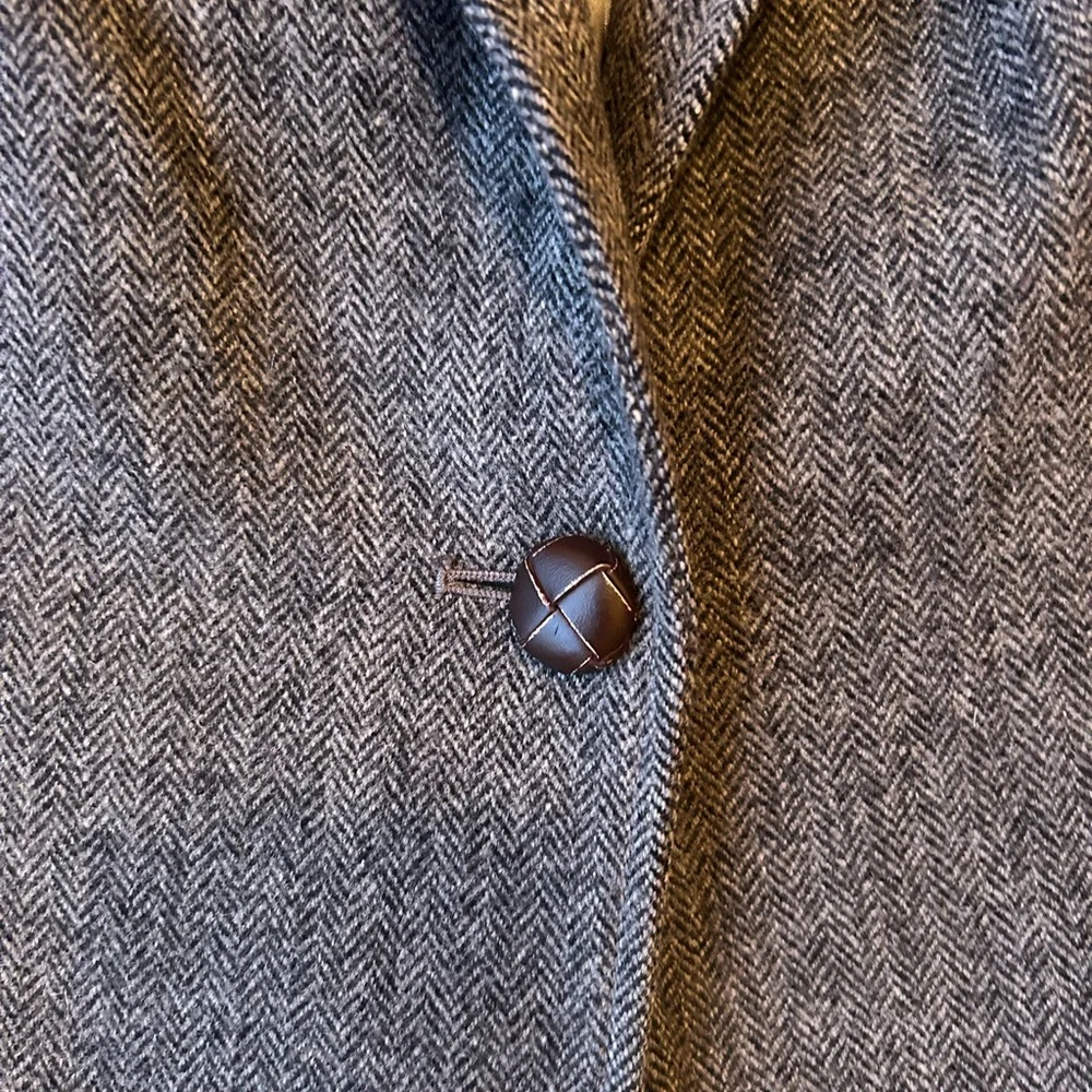 J. Crew Women's Schoolboy Wool Blend Gray Herringbone Blazer Size 6 Style 17398